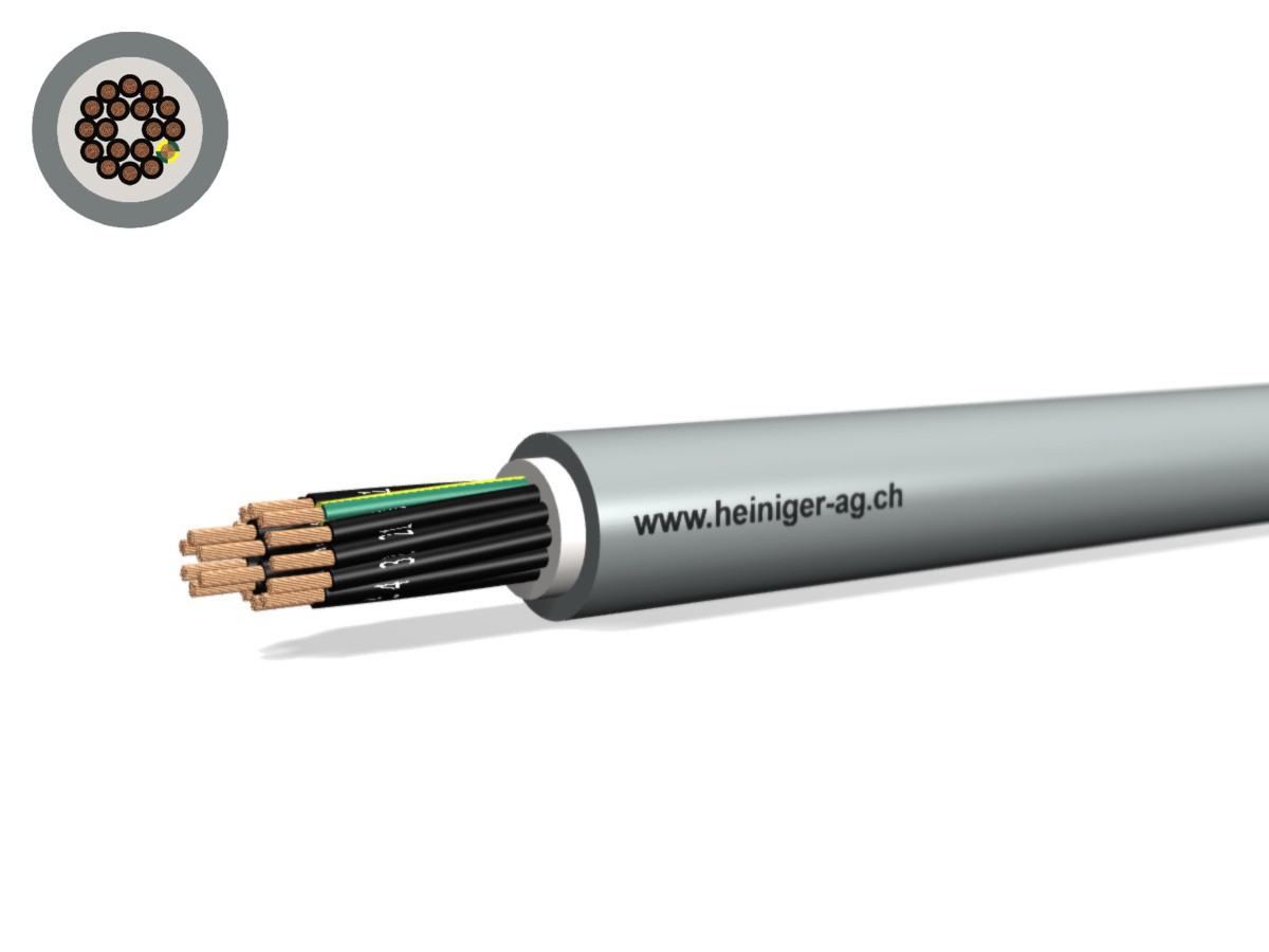 Steuerkabel Cca-flex 18x0.75 JZ gr - LiHH hal-frei 300/500V EN 50399
