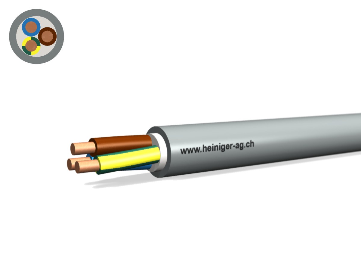 TT-Kabel Eca 3x4 LNPE PVC gr - Niederspannungs-Installat. Kabel 0.6/1kV