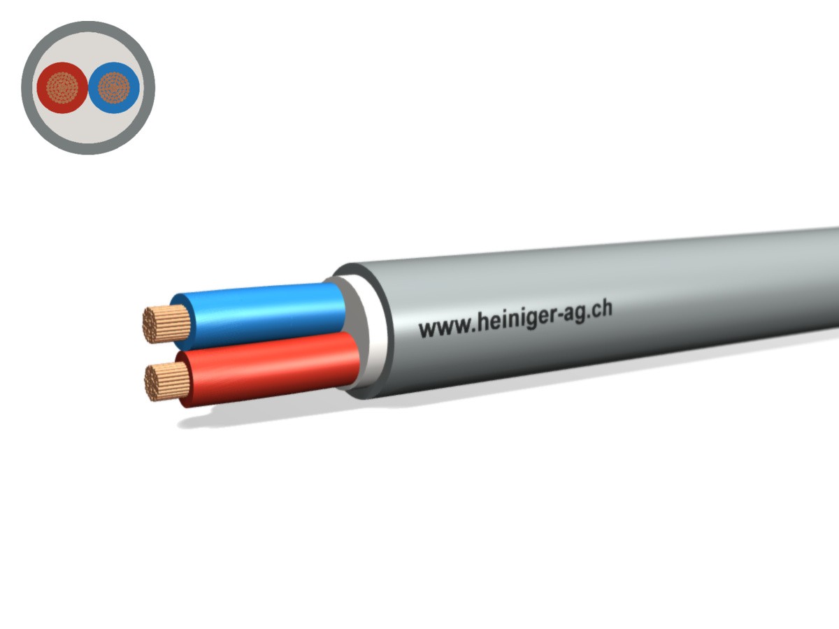 Batterie Kabel Cca-flex 2x25 rt/bl gr - LiHH hal-frei 0.6/1kV EN 50399