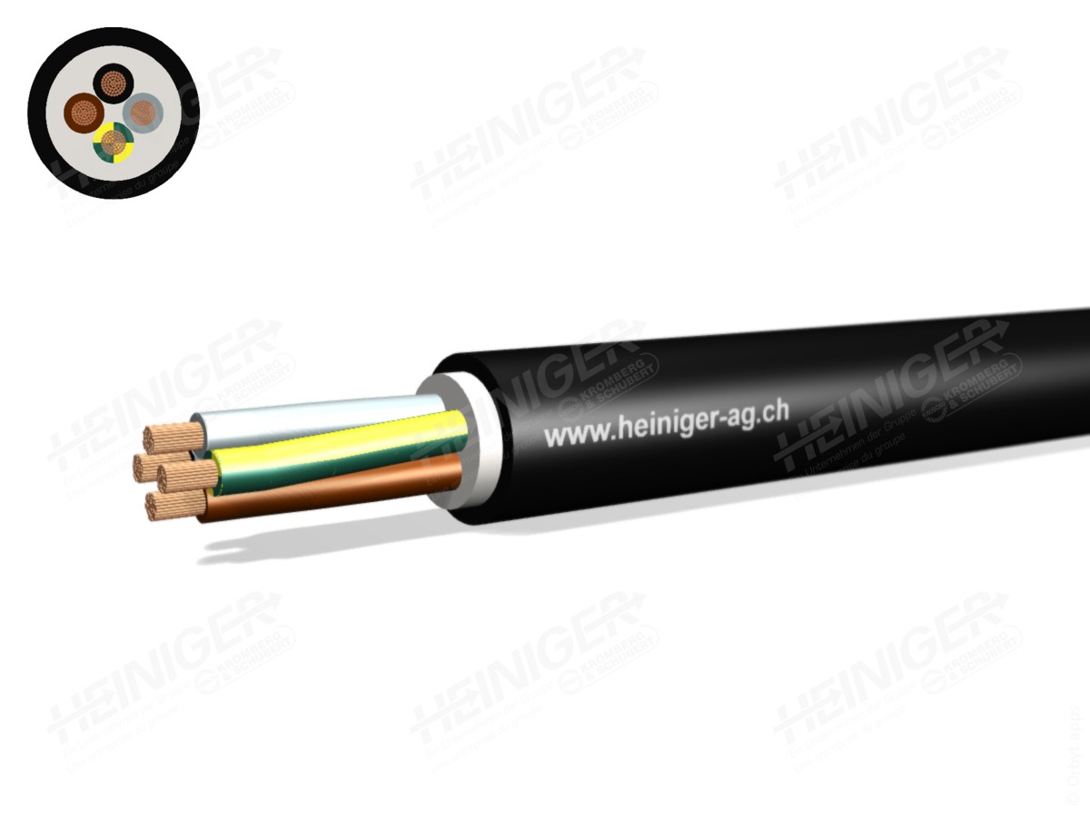 Gdv Anschluss-Kabel Eca 4G6 LPE sw - RAL9005 H07RN-F 450/750V verstärkt,AD8