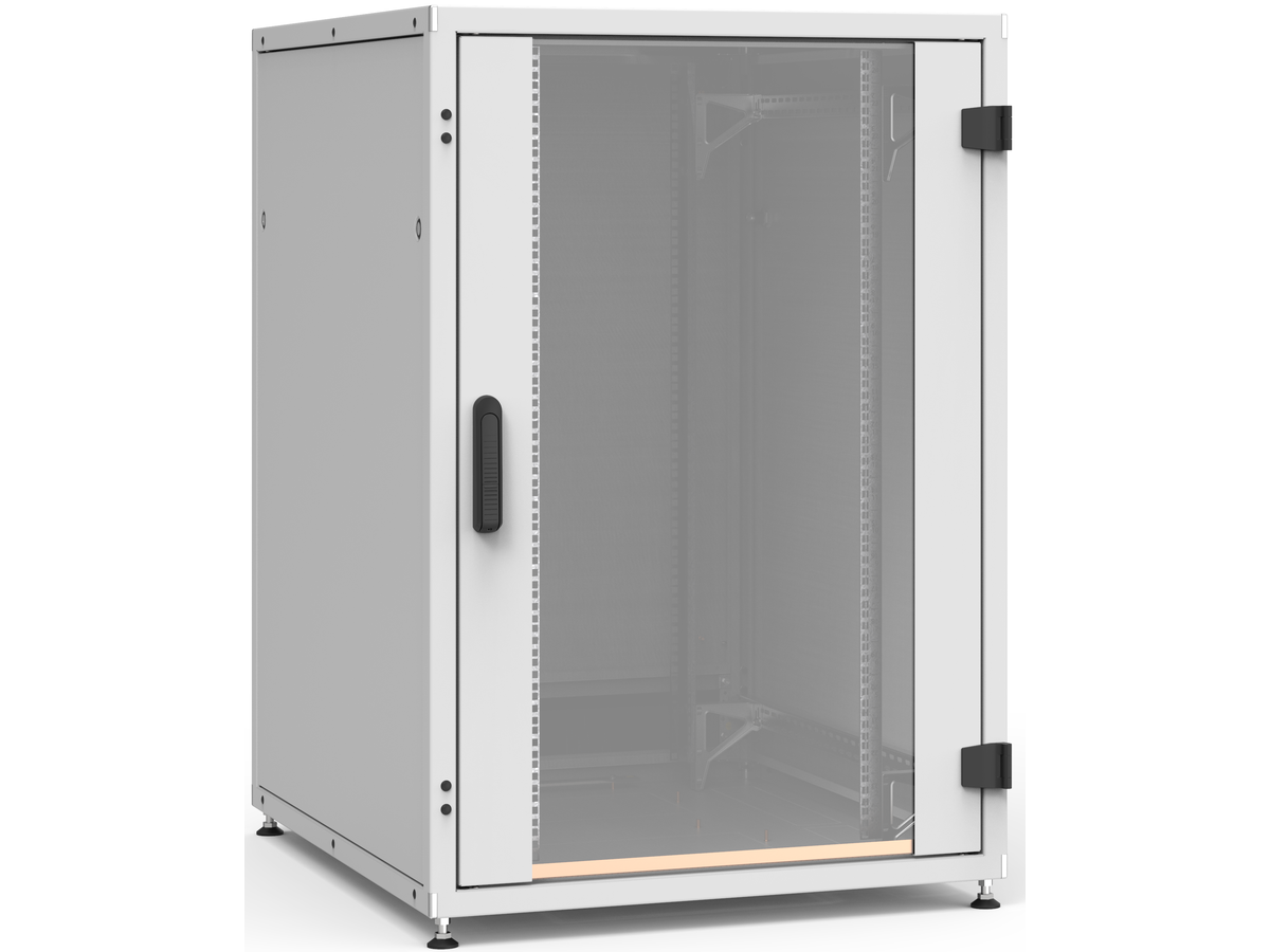 H-Rack 19" H1230xL800xP1000 24HE - Portes verre et tôle, complet