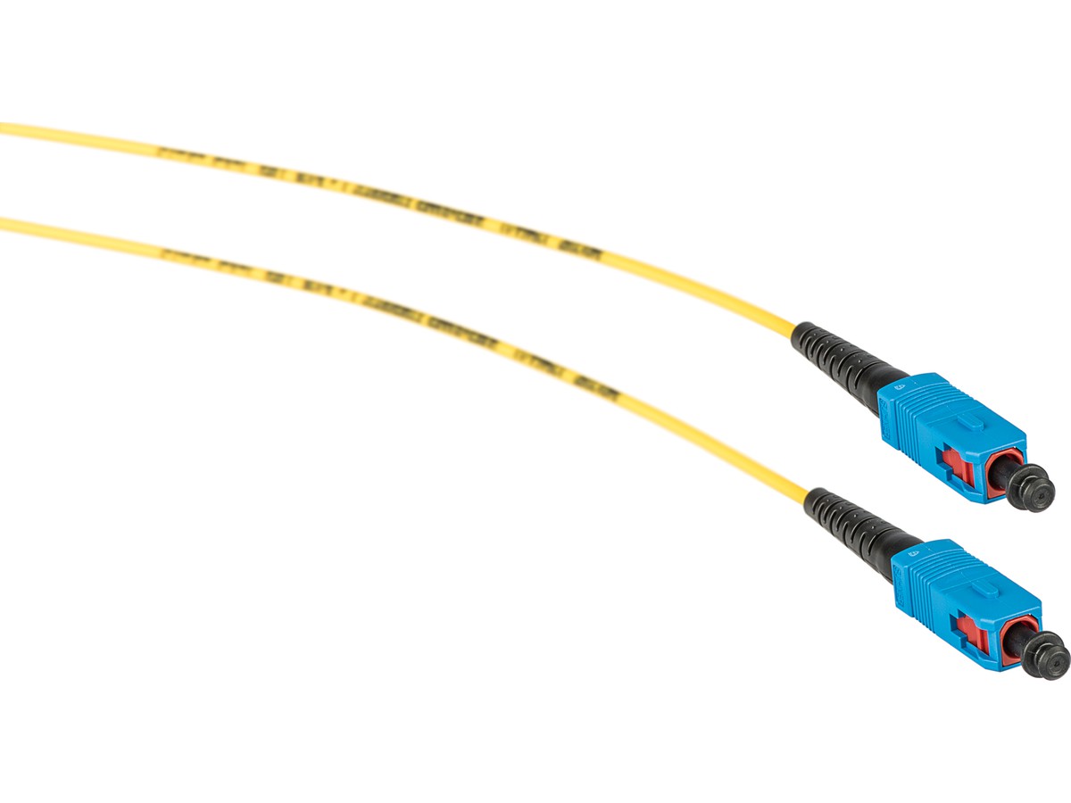 Cordon fibre optique simplex, SC/PC- - SC/PC, 9/125, jaune, L= 3.0m
