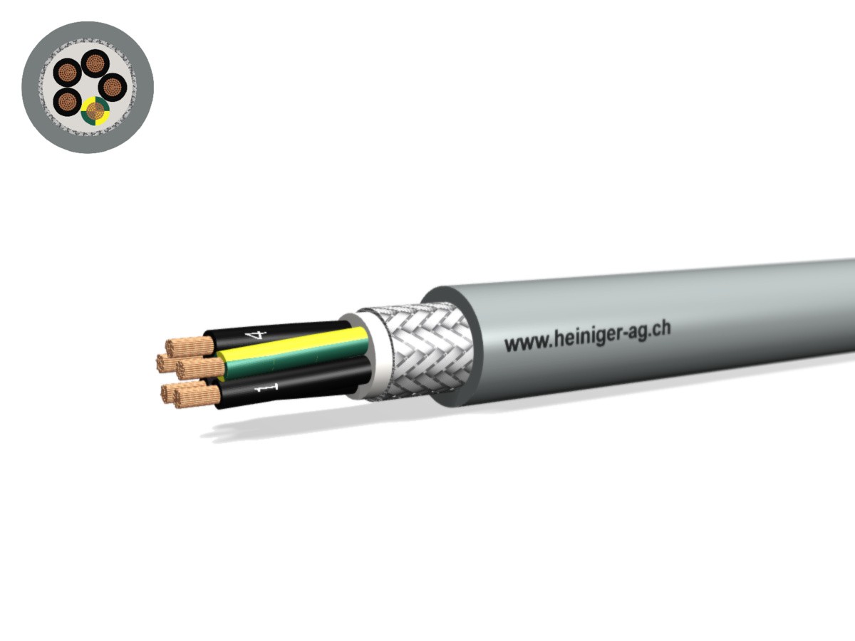 Câble PVC-PUR C 5x2.50 JZ num gr - 300/500V