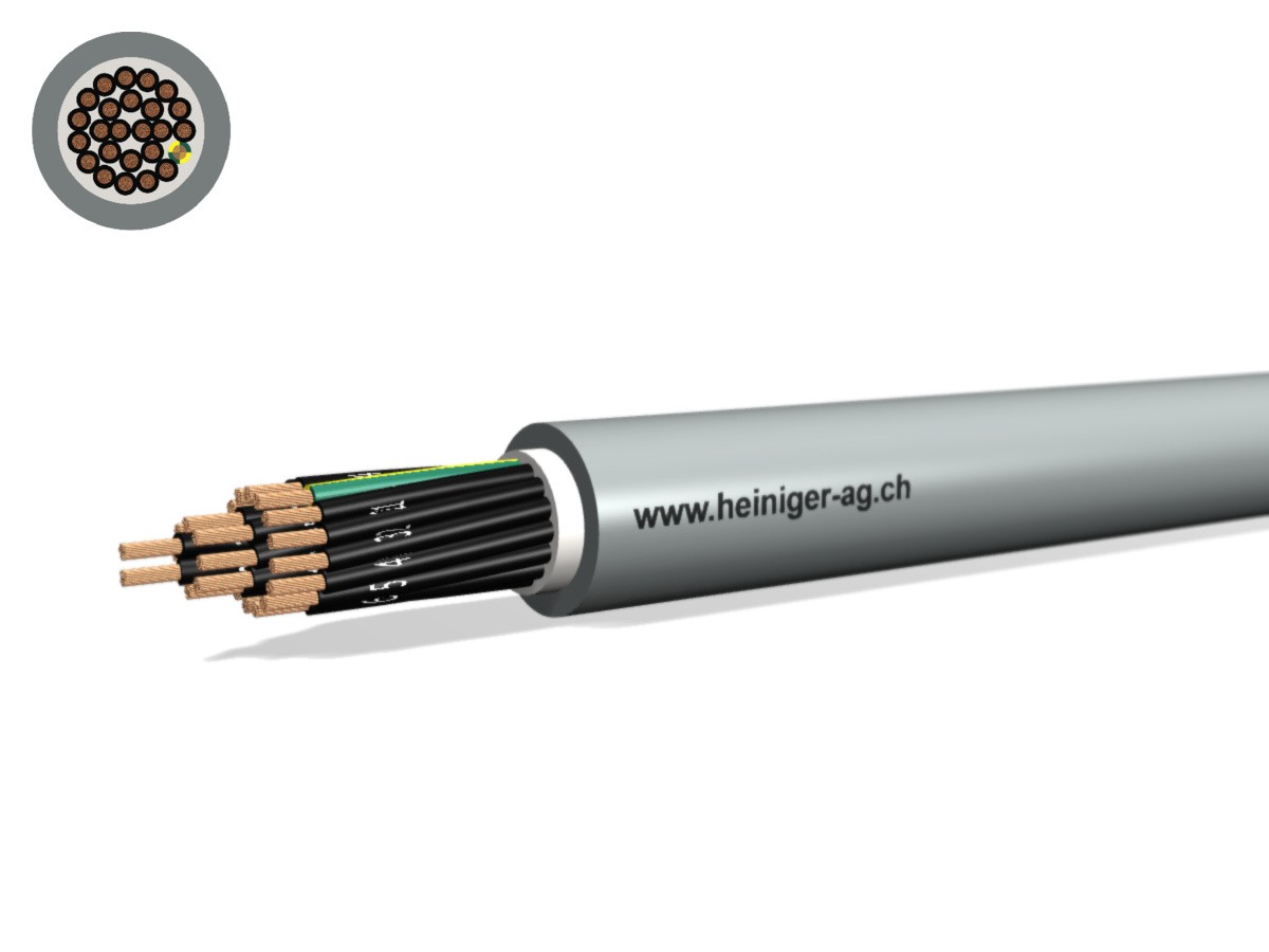 PVC-PUR Kabel 25x1.00 JZ num gr - 300/500V