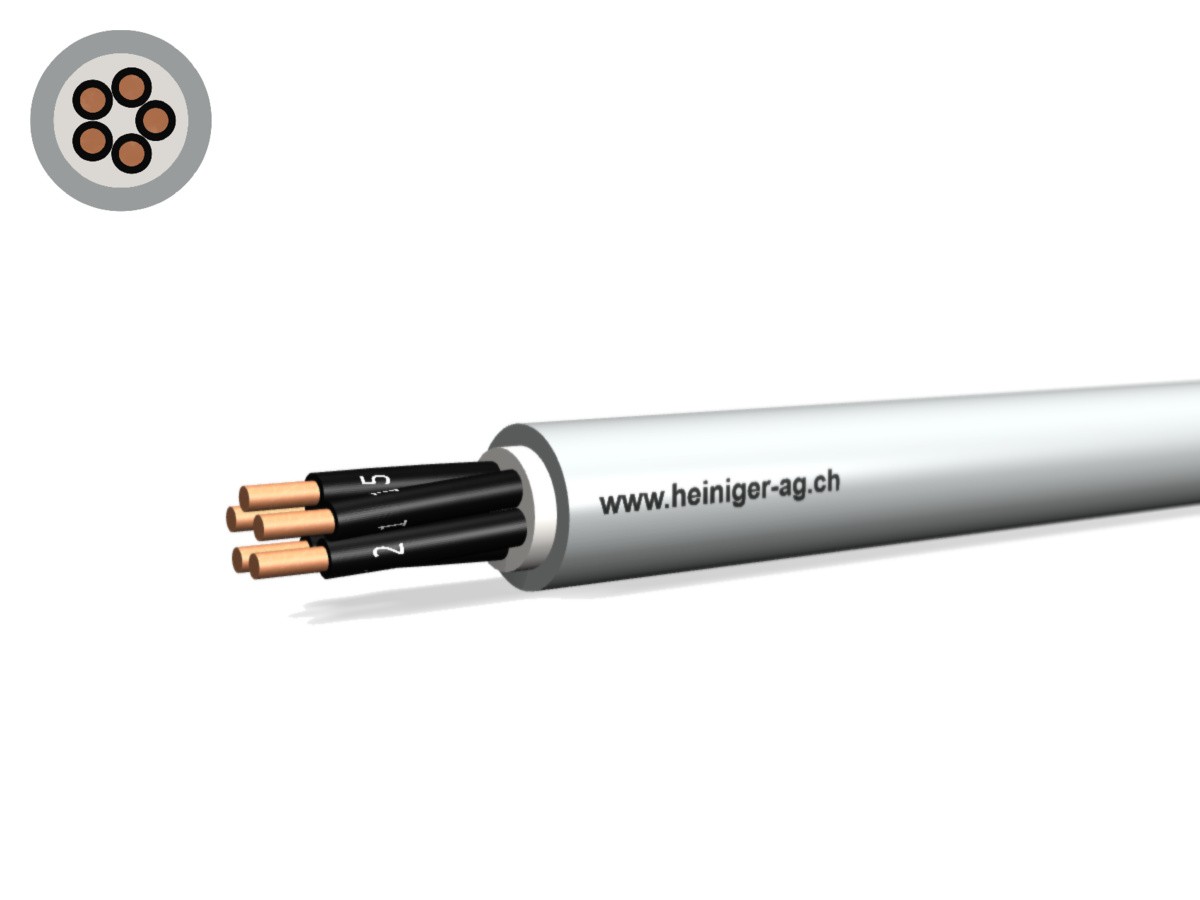 Câble FE0D Dca san-hal 5x1.50 5L num - non propag. de flamme grc 0.6/1kV