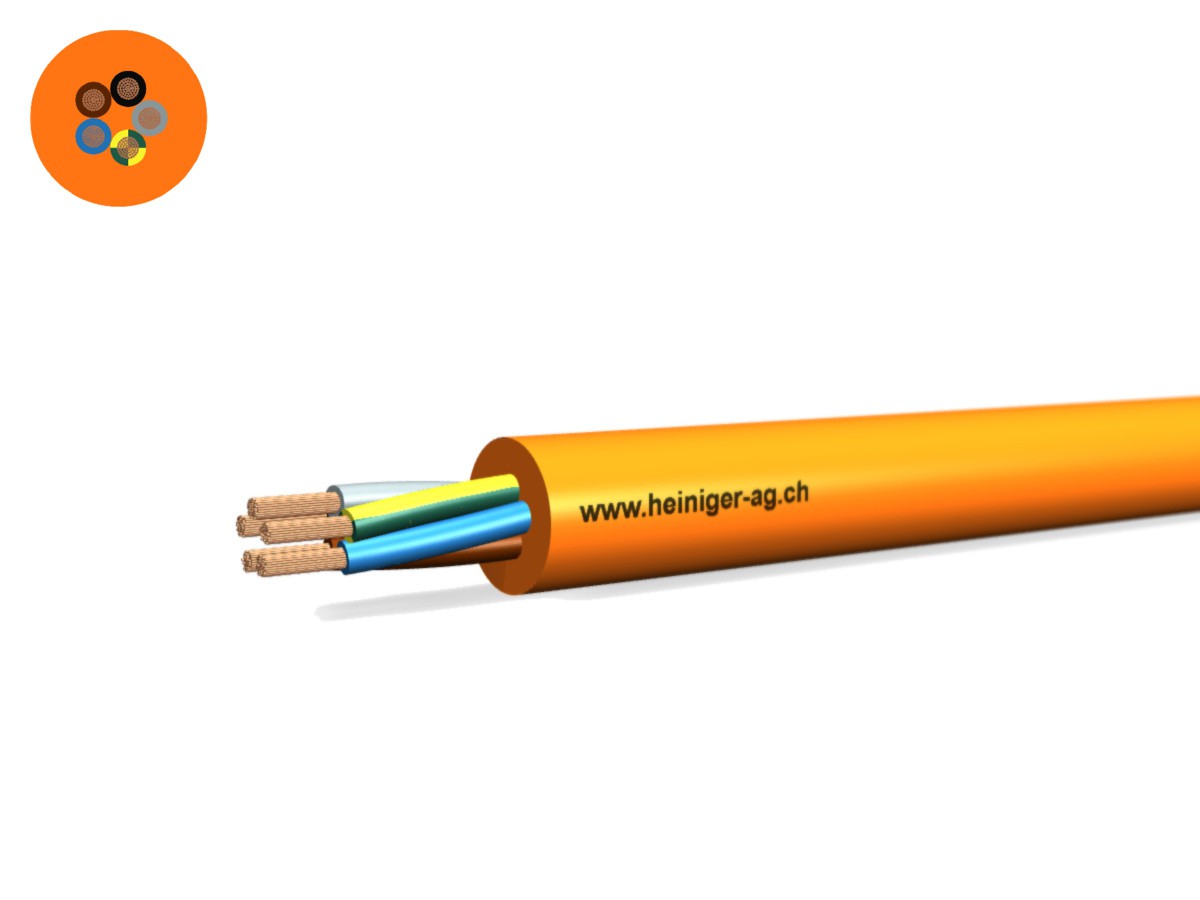 Câble PUR-PUR Fca 5x0.75 LNPE or N05QQ-F - 300/500V HD 308 S2