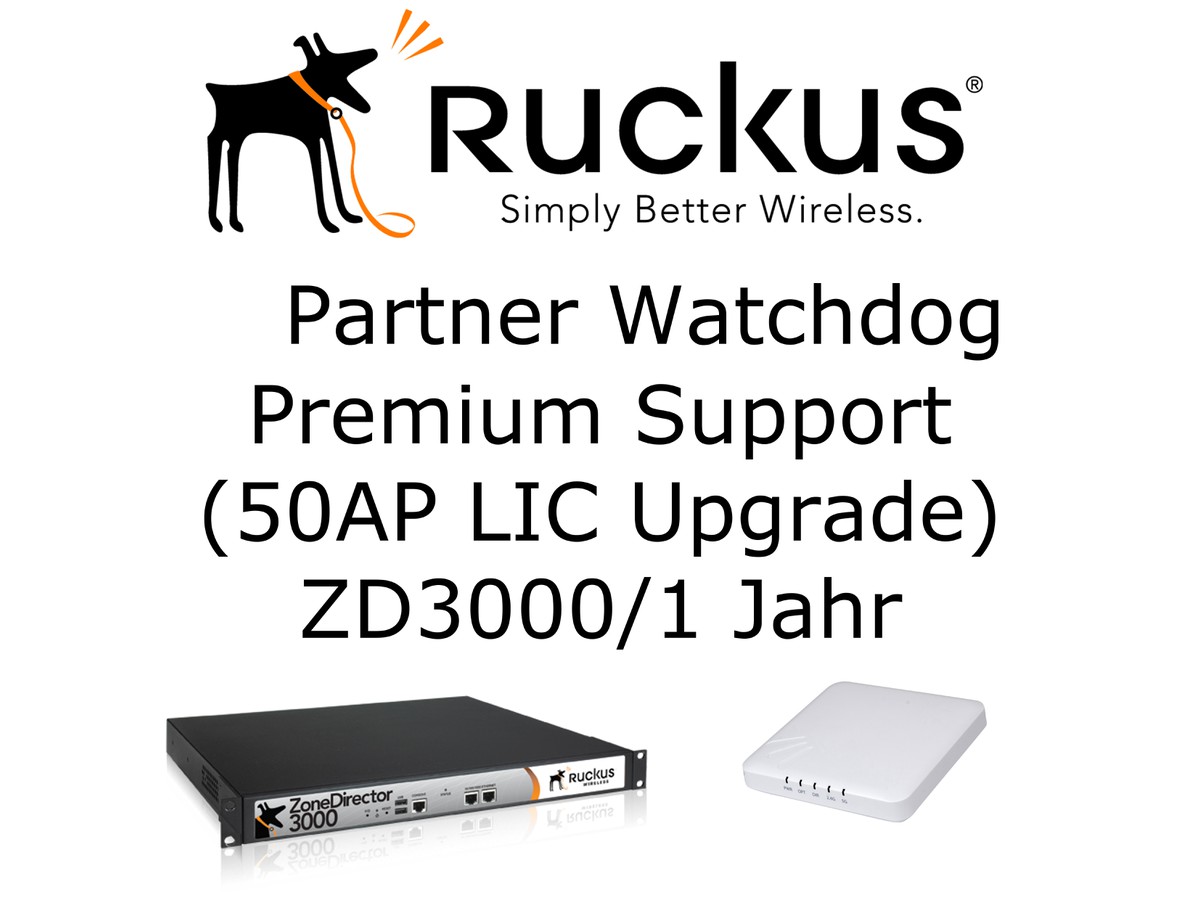 Ruckus Partner WatchDog Premium Support - ZD 3000, 50 AP License Upgrade, 1 Jahr