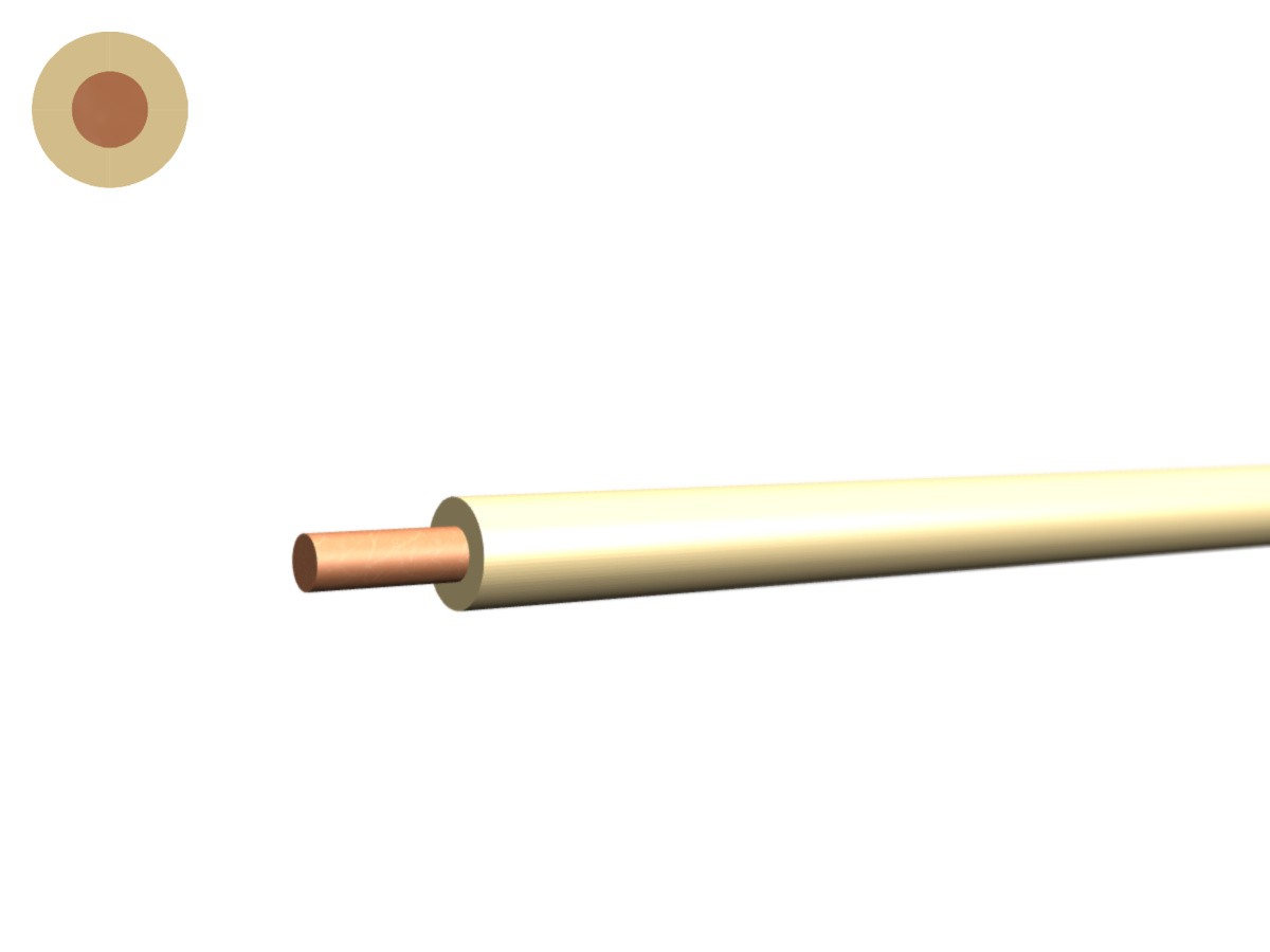 N-Draht Cca hal-frei 1.50 beige - 450/750V H07Z1-U