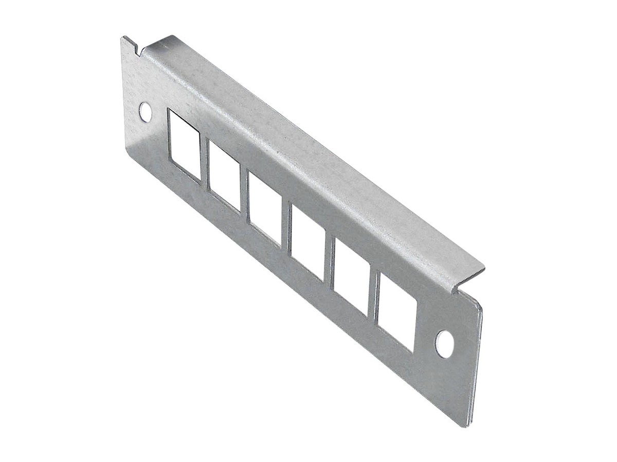 Frontplatte mit 6xPorts (KS) Stahlblech - zu Sammelpunktgehäuse 6117052