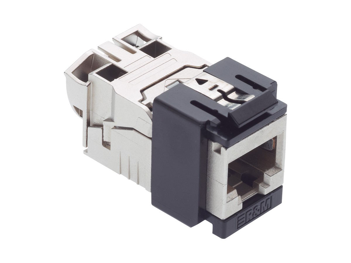 R&Mfreenet Anschlussmodul, 1xRJ45/s - Kat.6A EL, geschirmt, SNAP-IN einzelver.