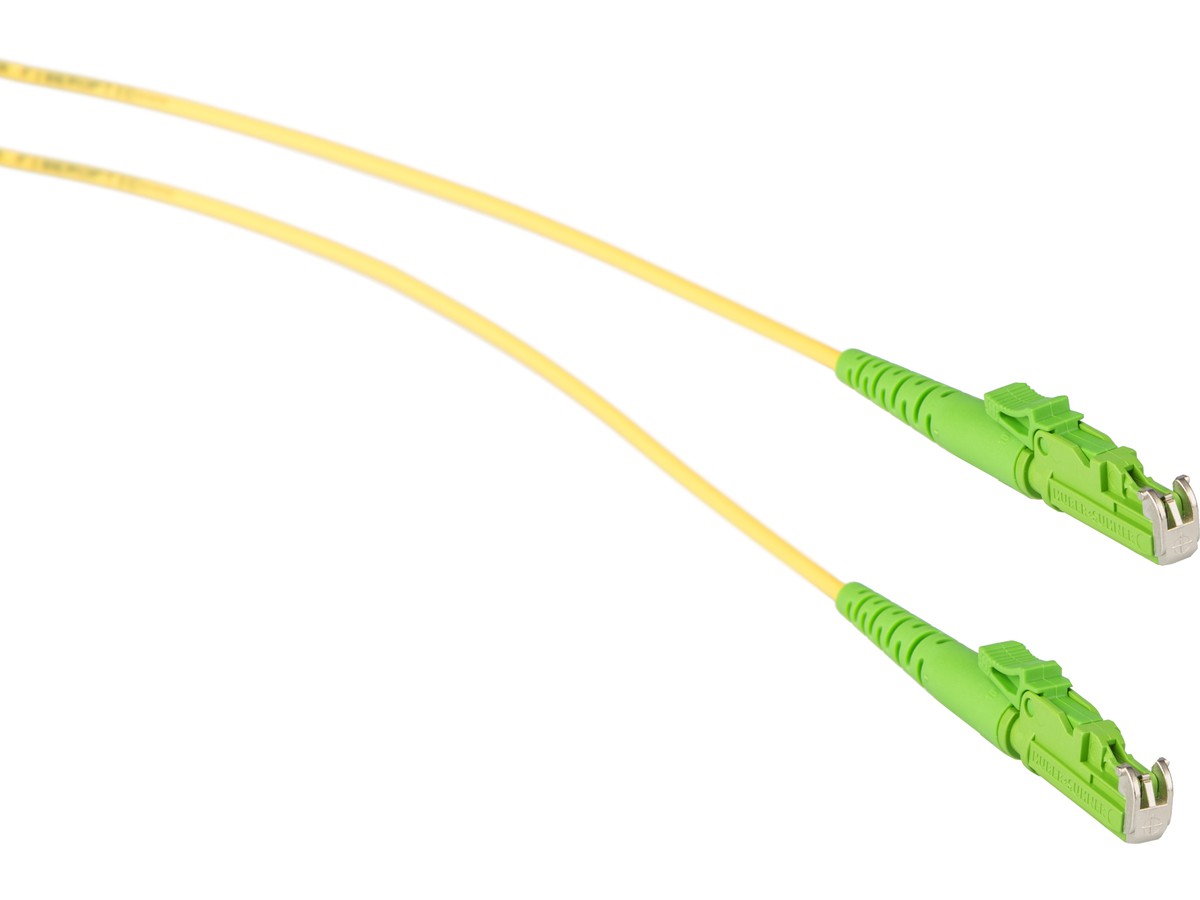 FTTH - Patchkabel, E2000 APC - E2000 APC - 9/125 G657.A2, simplex gelb, L= 5.0m