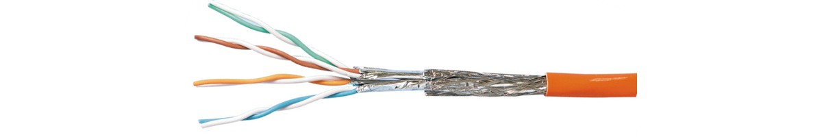 Freenet câble data S/FTP 4x2x0.58 orange - 4P FR/LSOH 1300MHz Cat.7A,Dca
