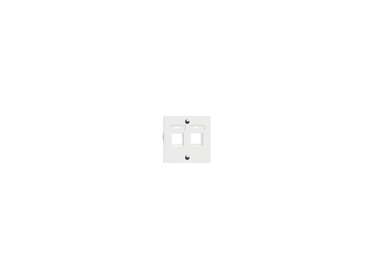 Feller UP-Dose EDIZIOdue, 2fach weiss - Gradauslass für RJ45 (KS), kombination