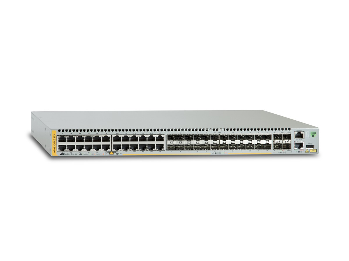 AT-x930-28GSTX, 24xCombo SFP-Combo + - 4x 1000/10'000 SFP, Switch L3+