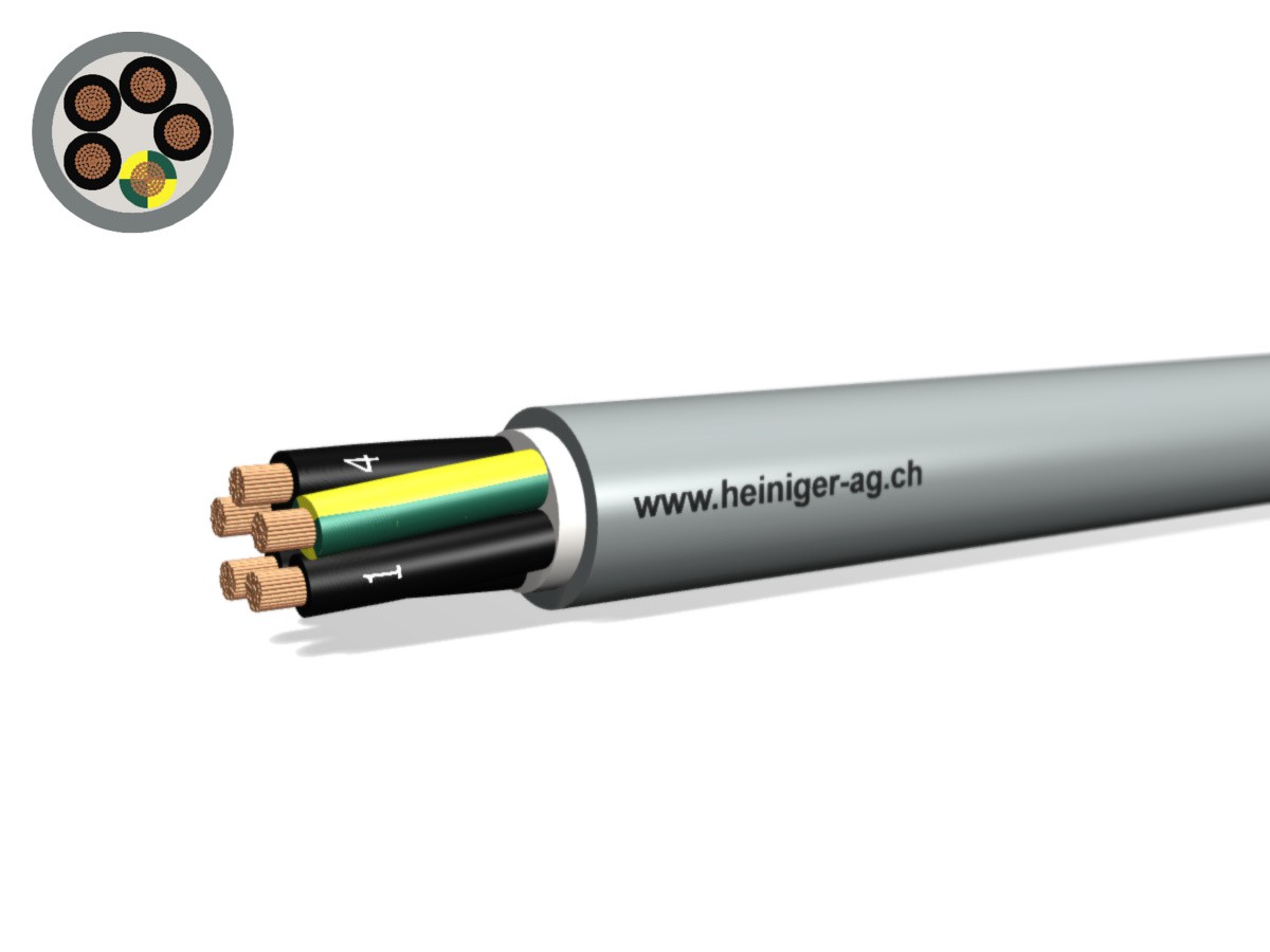 Steuerkabel Cca-flex 5x10 JZ gr - LiHH hal-frei 0.6/1kV EN 50399