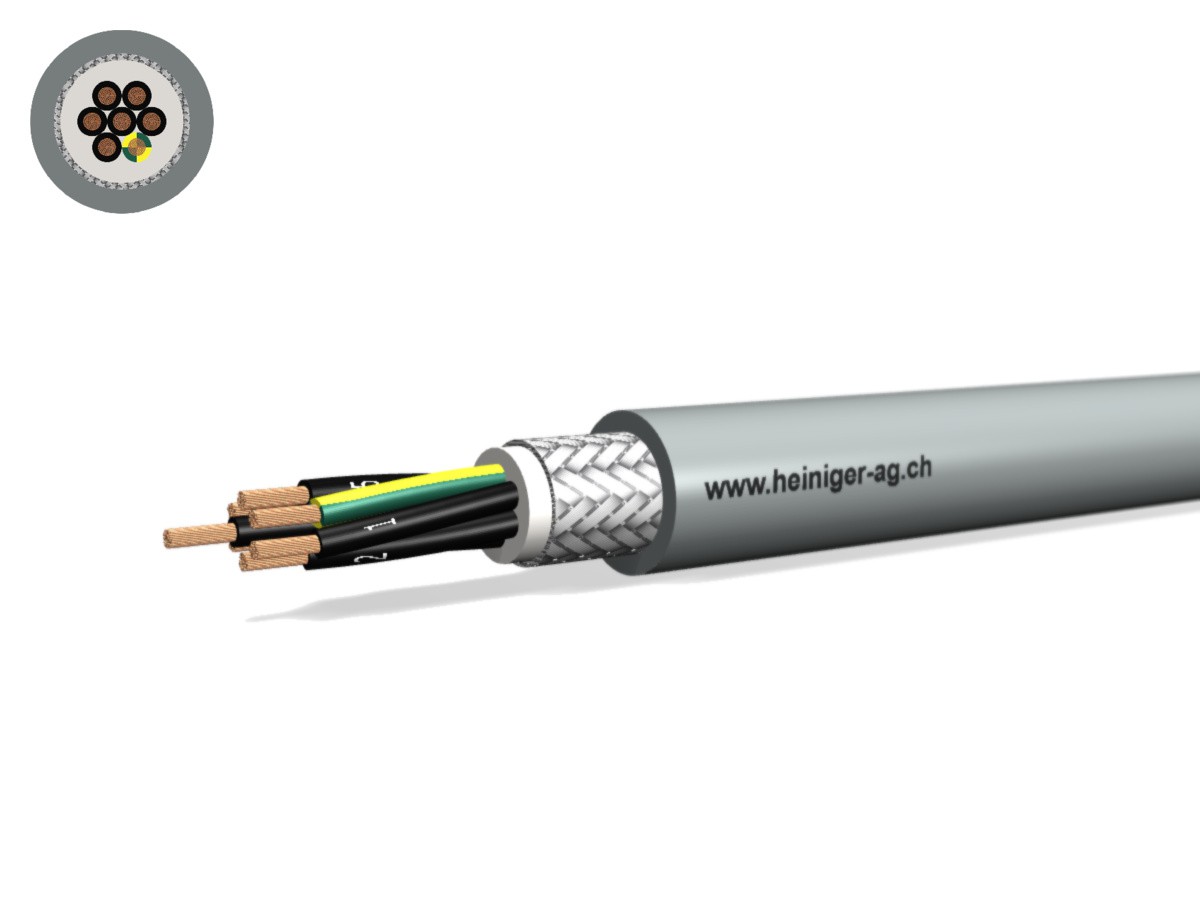 Steuerkabel halogenfrei C 7x1.00 JZ gr - PUR C abg. UV-beständig -40°C 300/500V