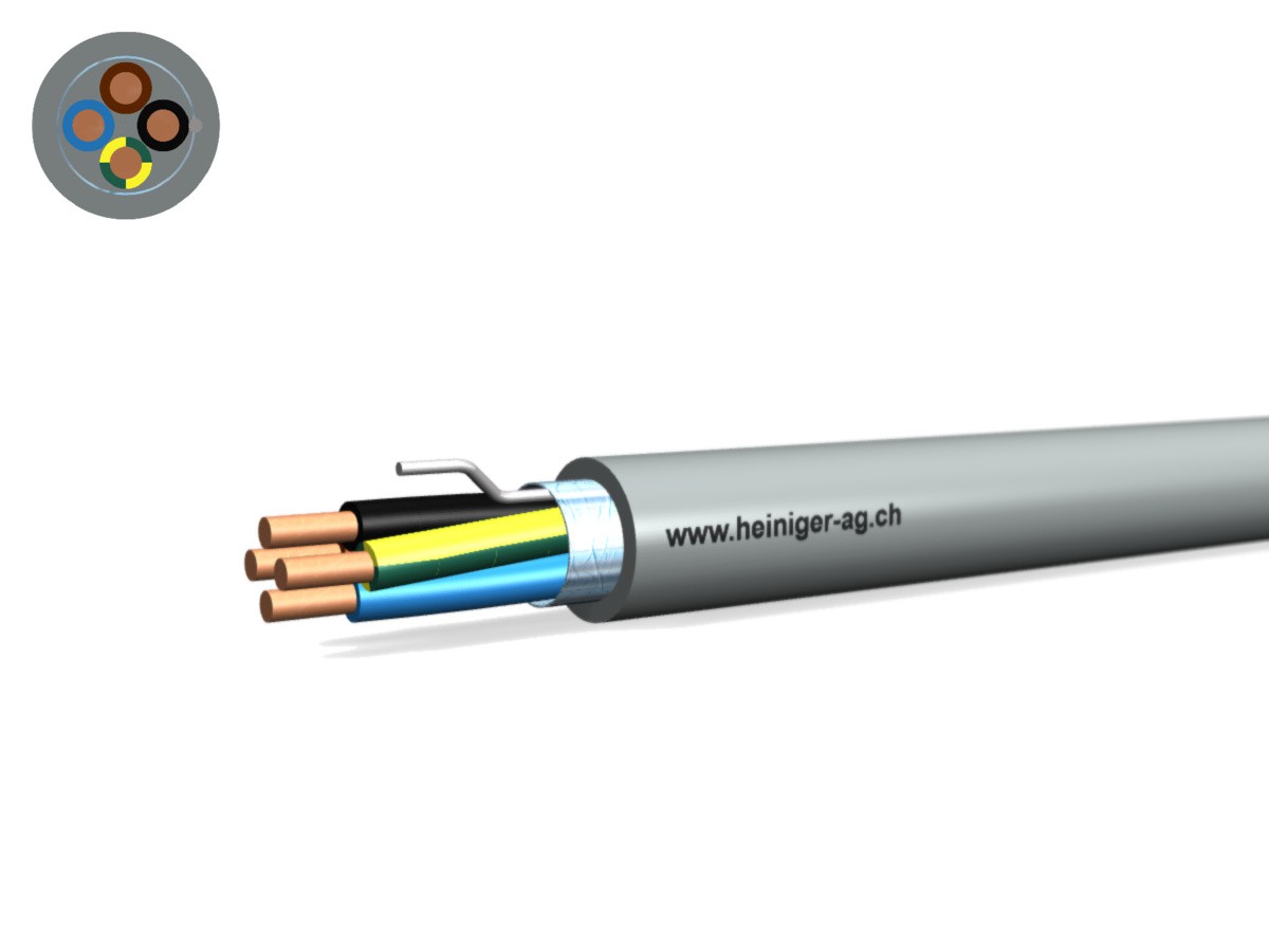 Bio Inst. Kabel Dca (St) 4x1.50 - LNPE gr hal-frei HD 308 S2 0.6/1kV