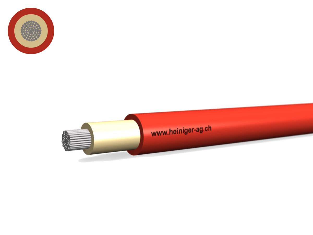 Solarkabel Eca vernetzt 1x10 rot - UV- und witterungsbeständig H1Z2Z2-K