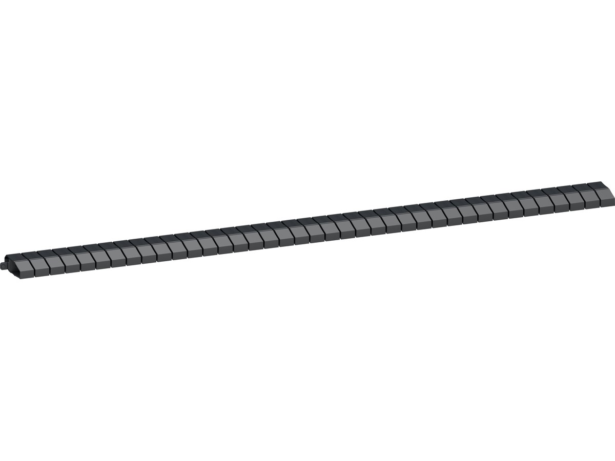 R&M Flexkanal anthrazit RAL7021 - flexibler Kabelkanal, ausgezogen 1m