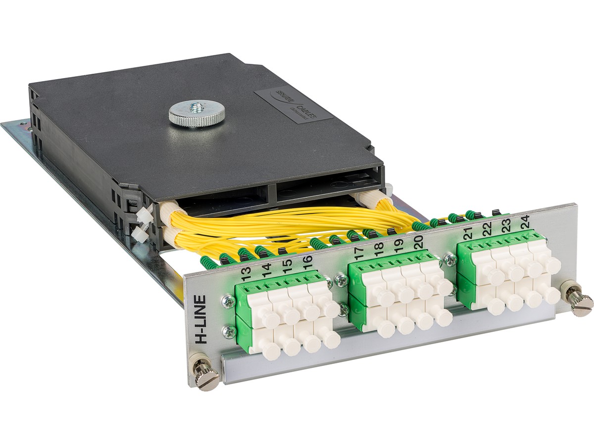 Modul p. supp. 3UH/7UP, 3xLCd-Quad hrl - 9/125, equipée, prêt à jonct., H-Line