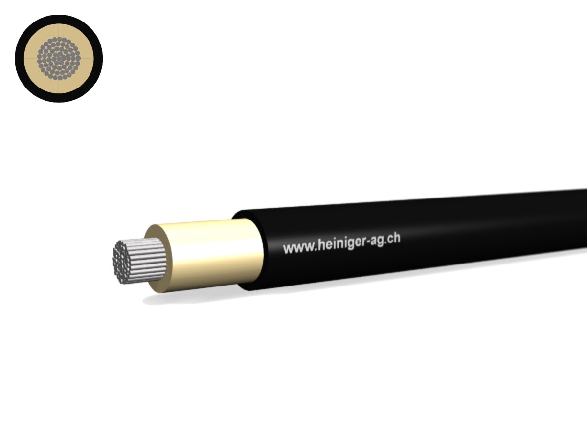 Solarkabel Eca vernetzt 1x16 schwarz - UV- und witterungsbeständig H1Z2Z2-K