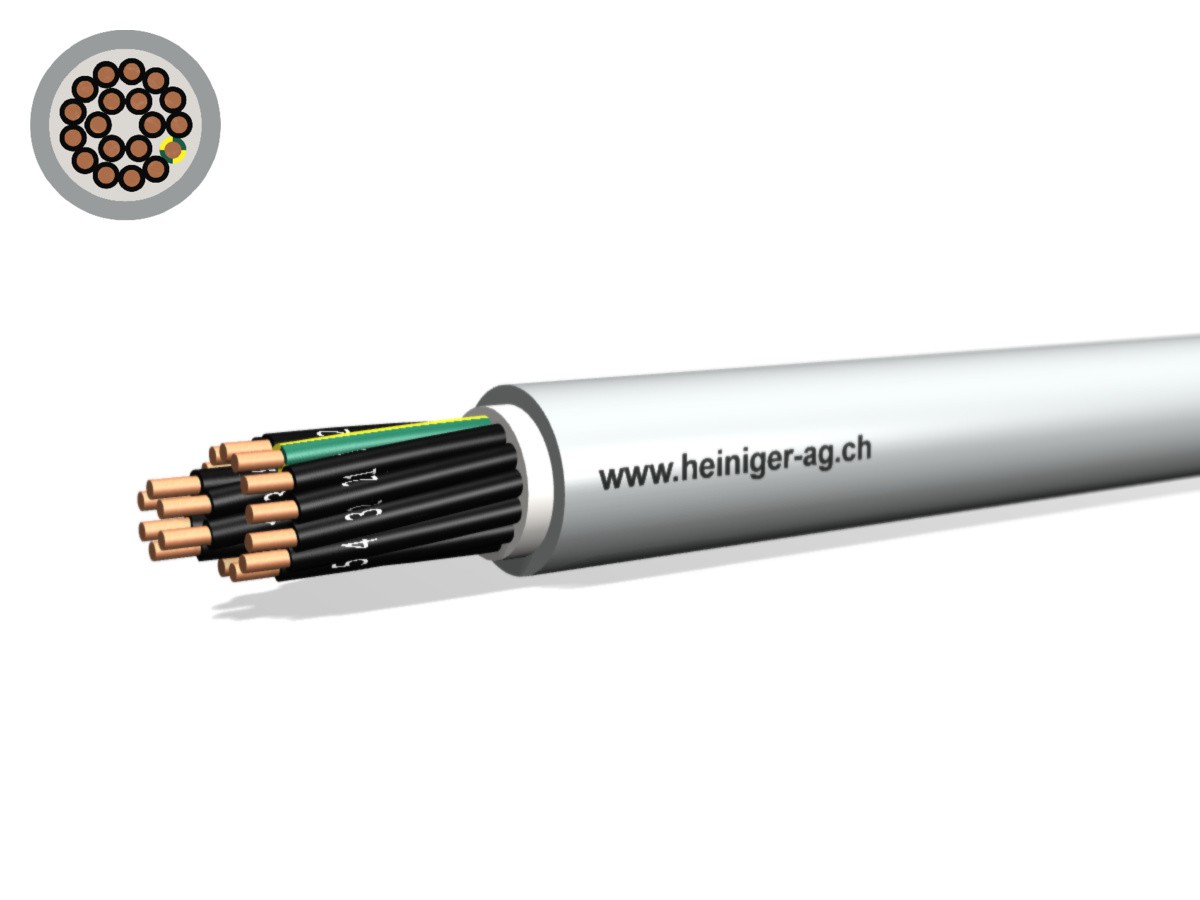FE0D Kabel Dca hal-frei 19x2.50 LPE - flammwidrig hgr 0.6/1kV