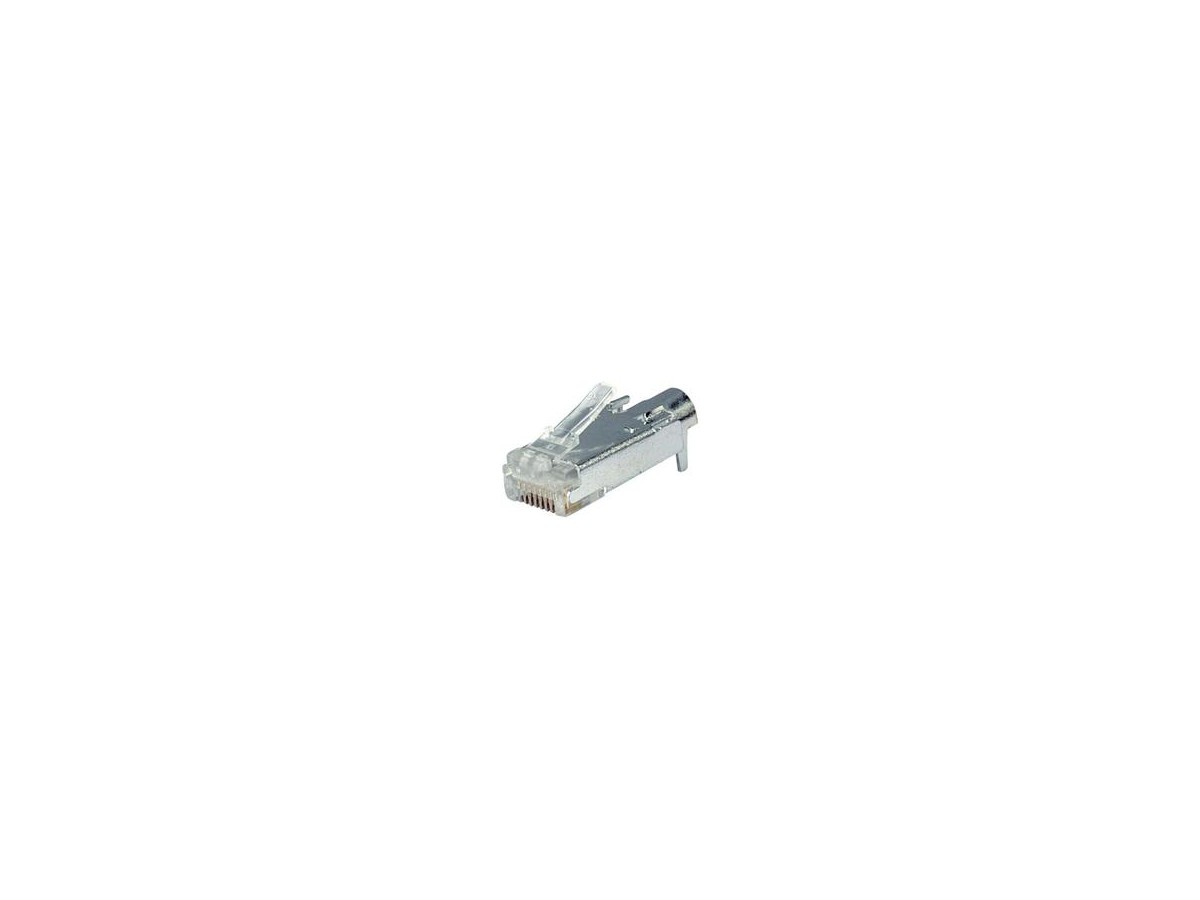 Stecker RJ45 Hirose geschirmt grün - inkl. Knickschutz