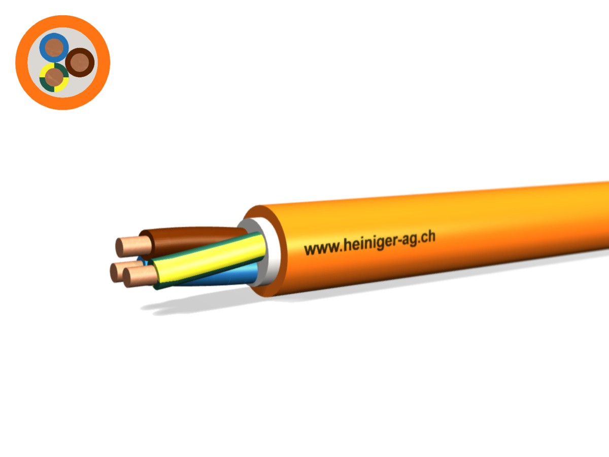 Sicherheitsk. FE180 E30-E60 VDE 3x6 - LNPE NHXH hal-frei flammwidrig or