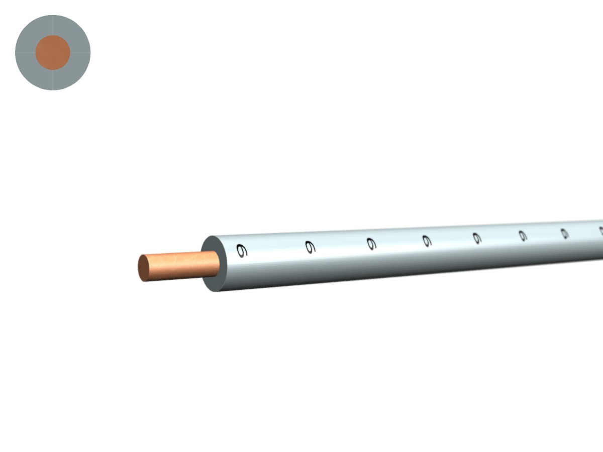 Fil de commande T Eca 1.50 PVC gris N°9 - 450/750V H07V-U