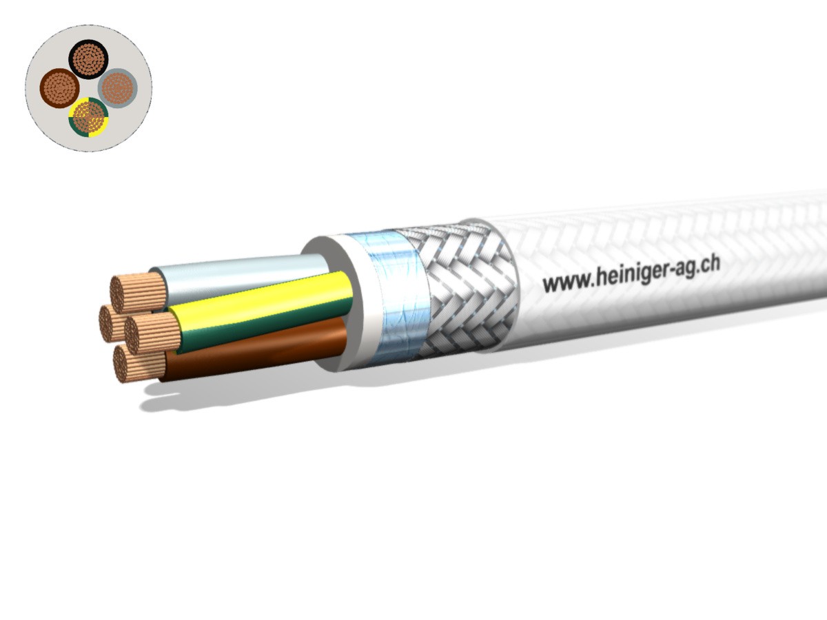 Câble de moteur Eca-flex 2YSLCY 4x185 - PVC LPE transp. 70°C 0.6/1kV HD 308 S2