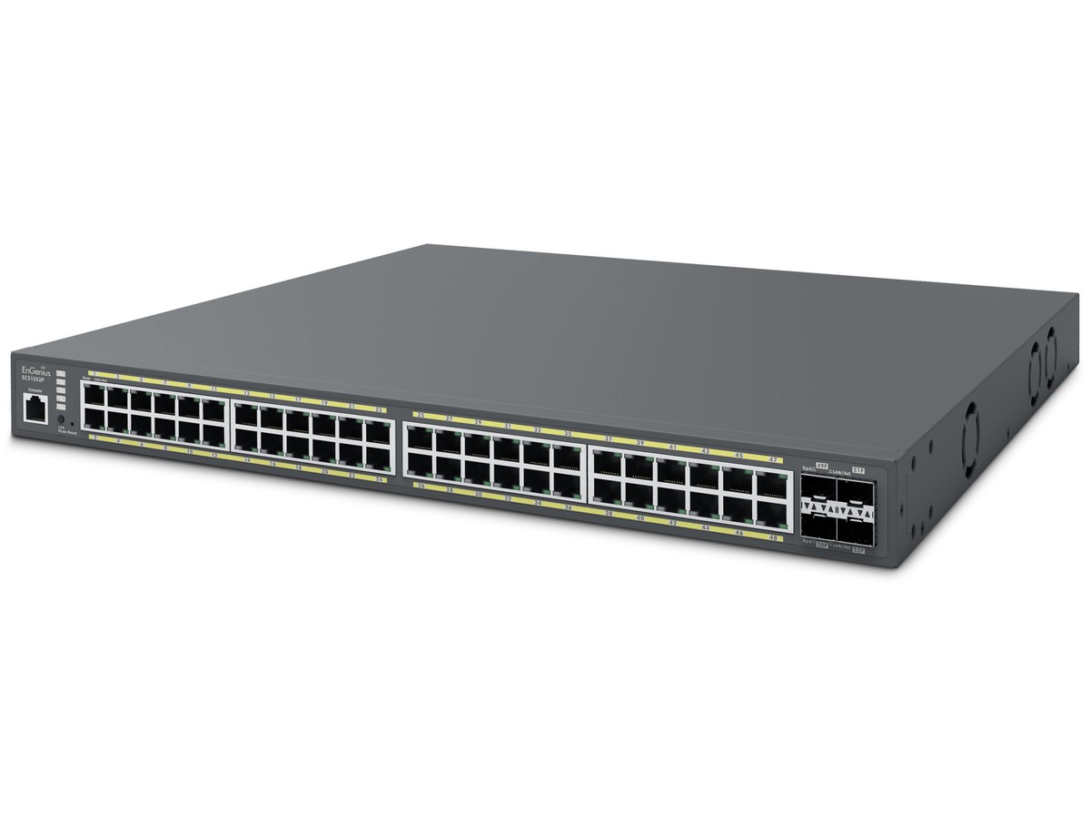 EnGenius ECS1552FP, Cloud Managed Switch - PoE+, 48x1000T, 4xSFP+, 410W