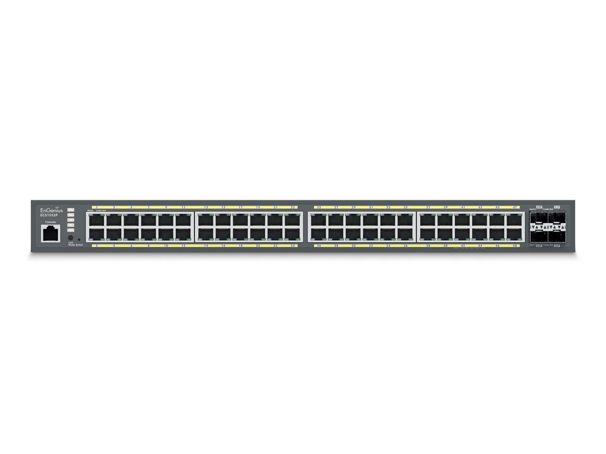 EnGenius ECS1552FP, Cloud Managed Switch - PoE+, 48x1000T, 4xSFP+, 410W