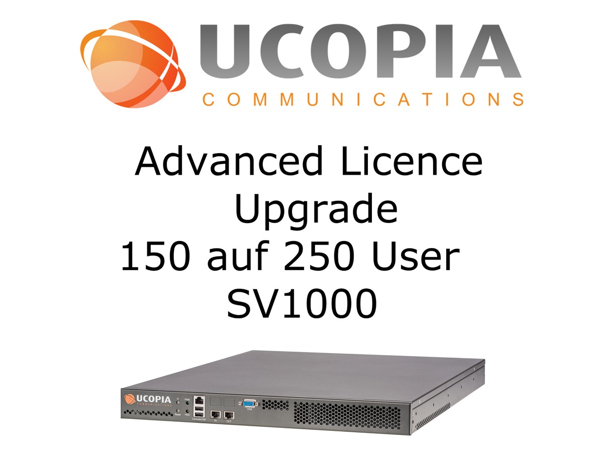 Ucopia ADV Upgrade Licence, (von/zu) - 150/250 User, für SV1000