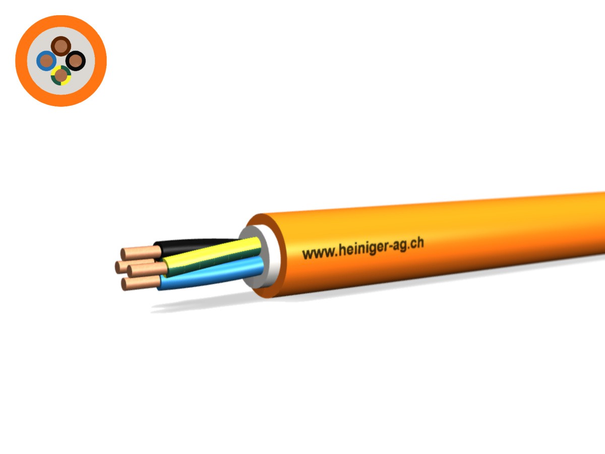 Sicherheitskabel FE180 E90 4x1.50 LNPE - PYROFIL hal-frei flammwidrig or