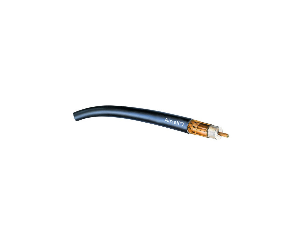 Câble coax Aircell 7 PVC flex 50 Ohm nr - 1.85/5.00 80°C stabilise UV