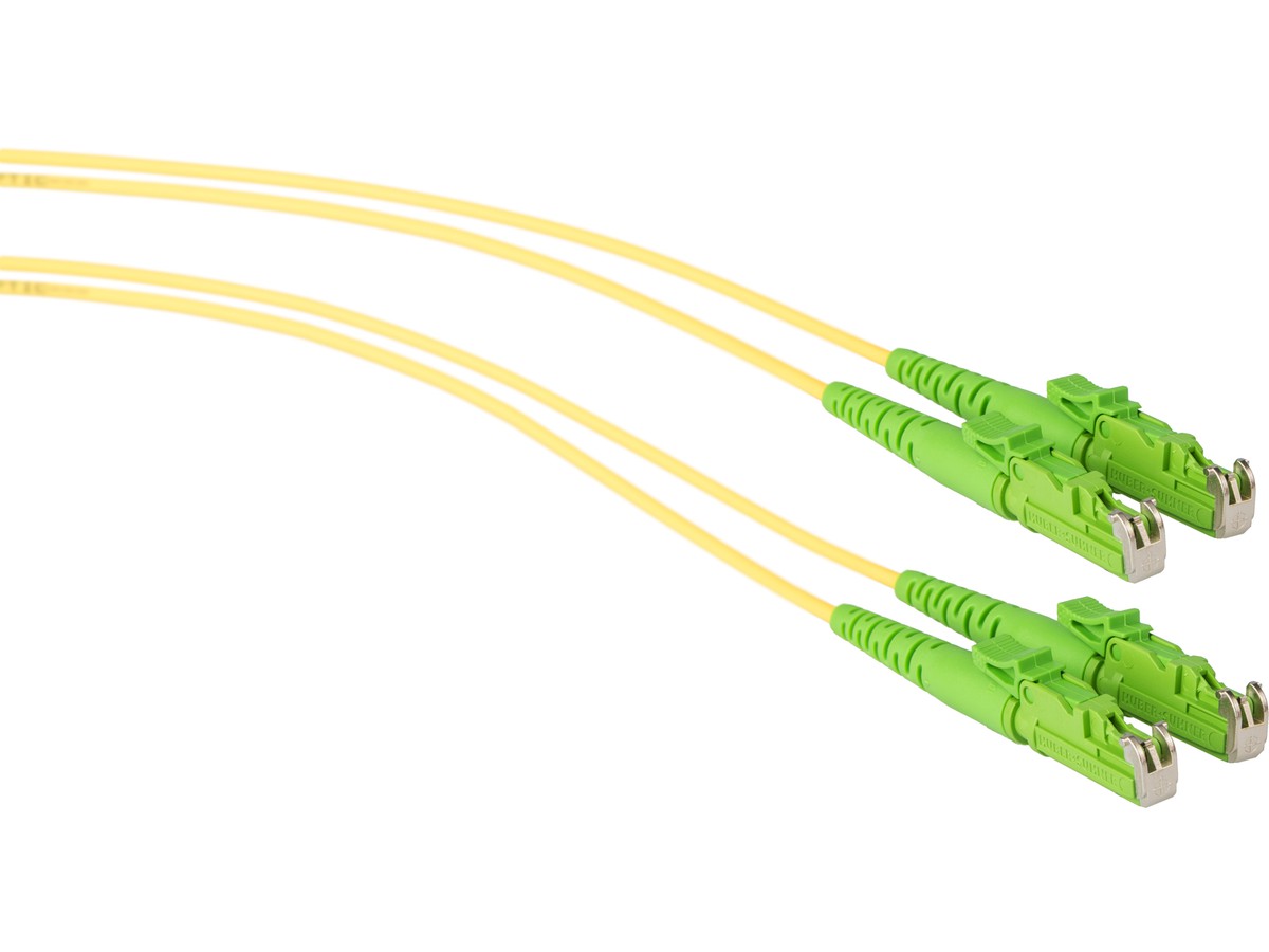 Cordon fibre optique, E2000 APC - - E2000 APC, 9/125, duplex, fig.8, L= 1.0m