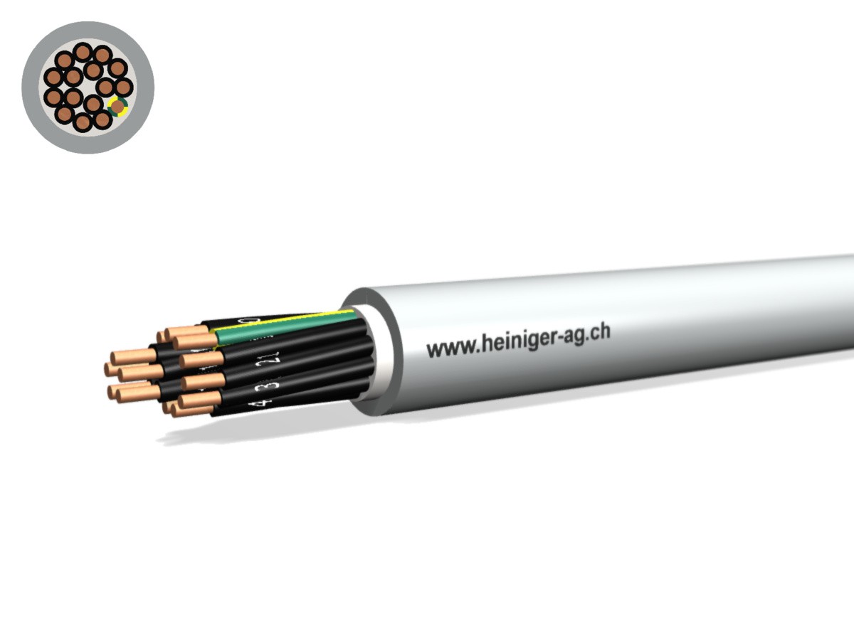 FE0D Kabel Dca hal-frei 16x1.50 LPE - flammwidrig hgr 0.6/1kV