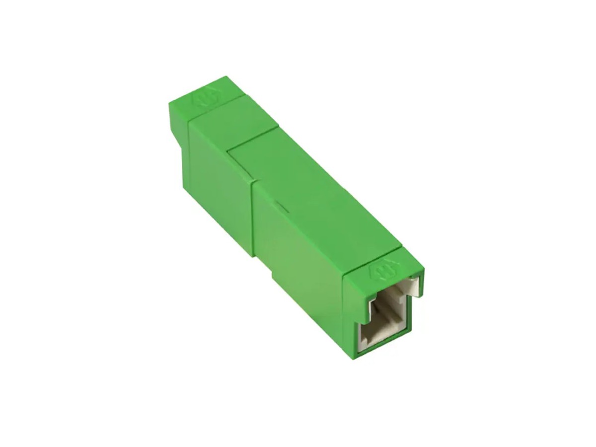 Raccord E2000 APC singlemode vert - Incl. Clip à ressort (sans vis)