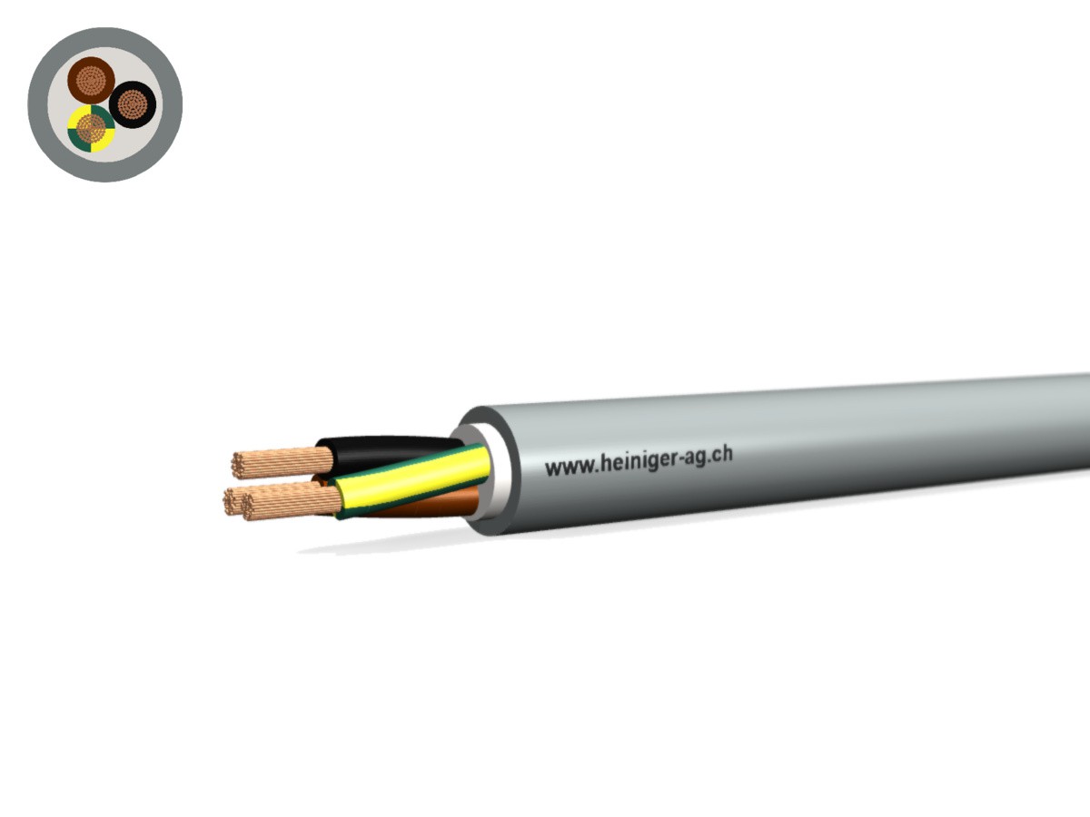 Steuerkabel Cca-flex 3x1.00 JB gr - LiHH hal-frei 300/500V EN 50399