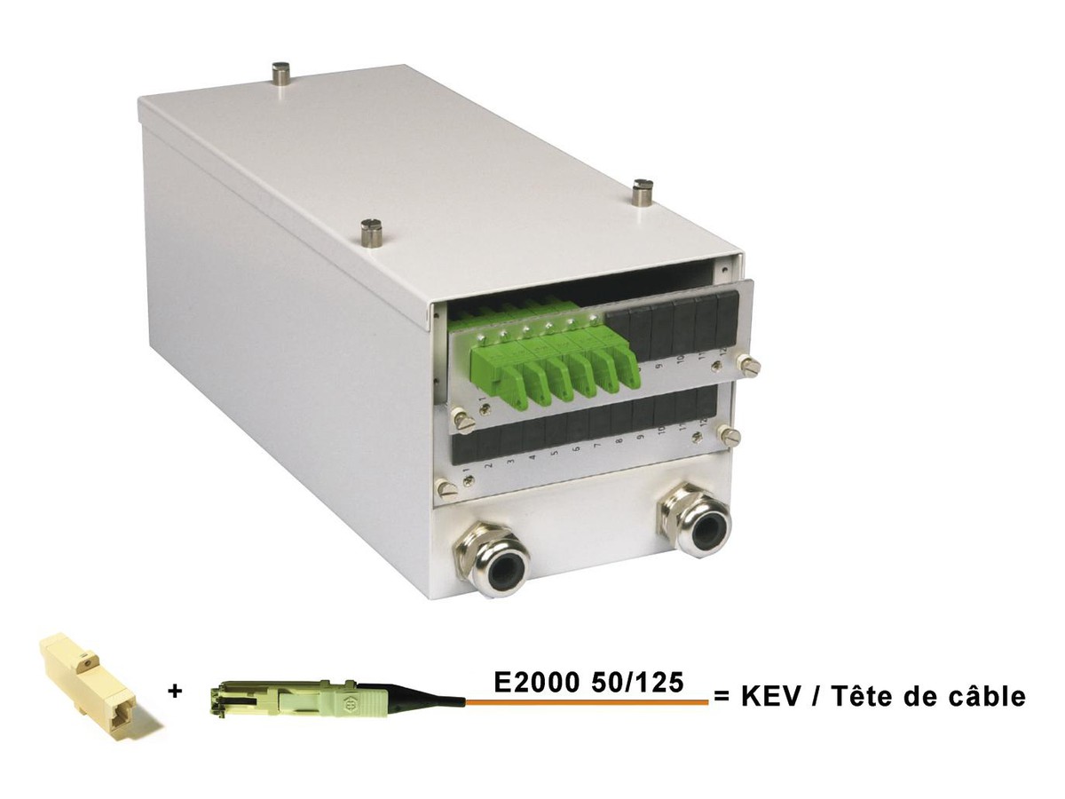 Fiber Patch AP 24xE2000 50/125 - spleissfertig 132x300x120mm (BxHxT)
