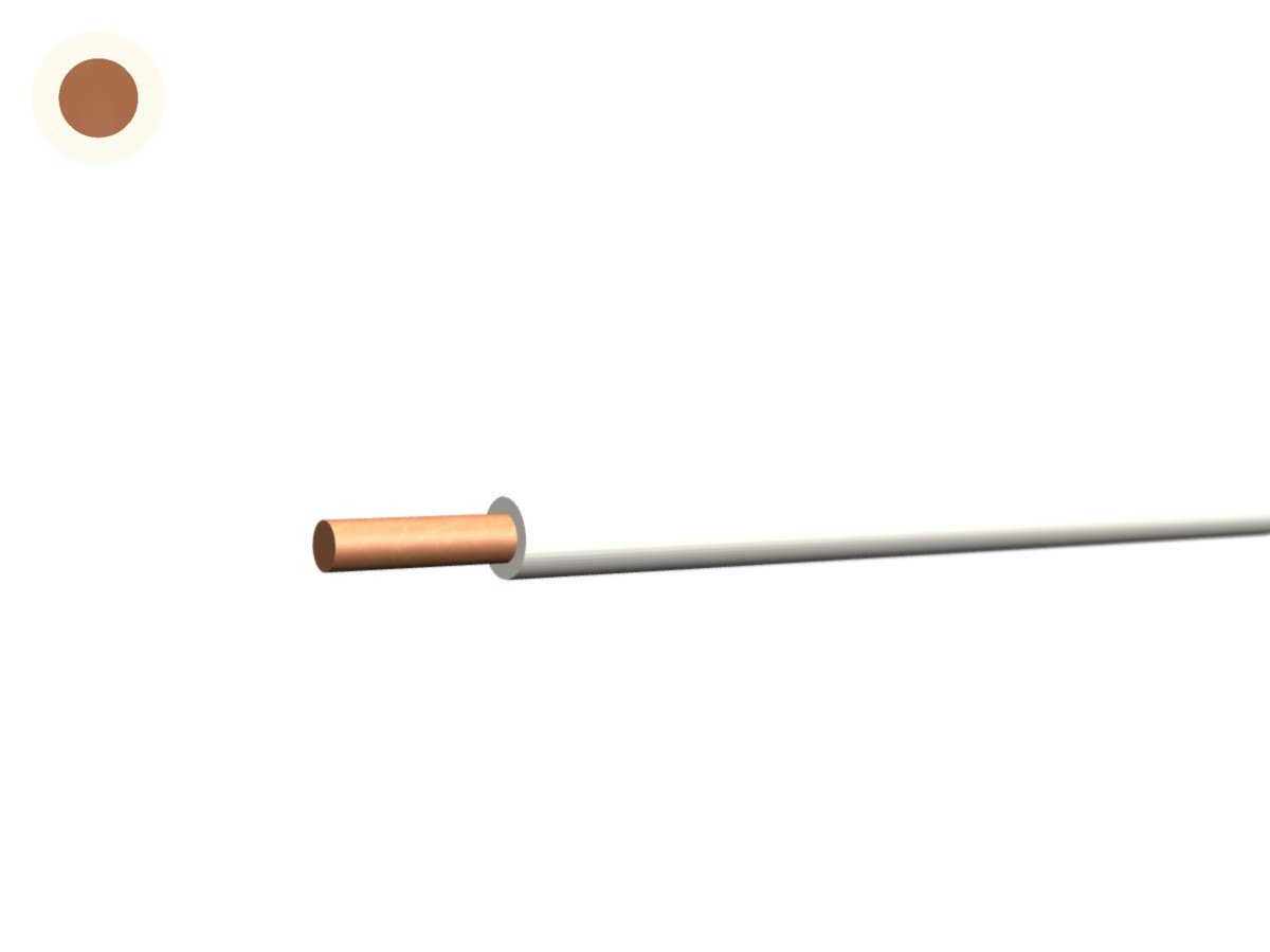 Fil de sonnerie Eca 0.8 blanc - RAL9010 300/500V