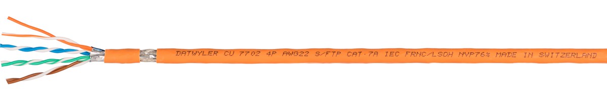 Uninet 7702 S/FTP 4x2x0.62 orange - 4P FRNC/LSOH 1300MHz Cat.7A, Dca