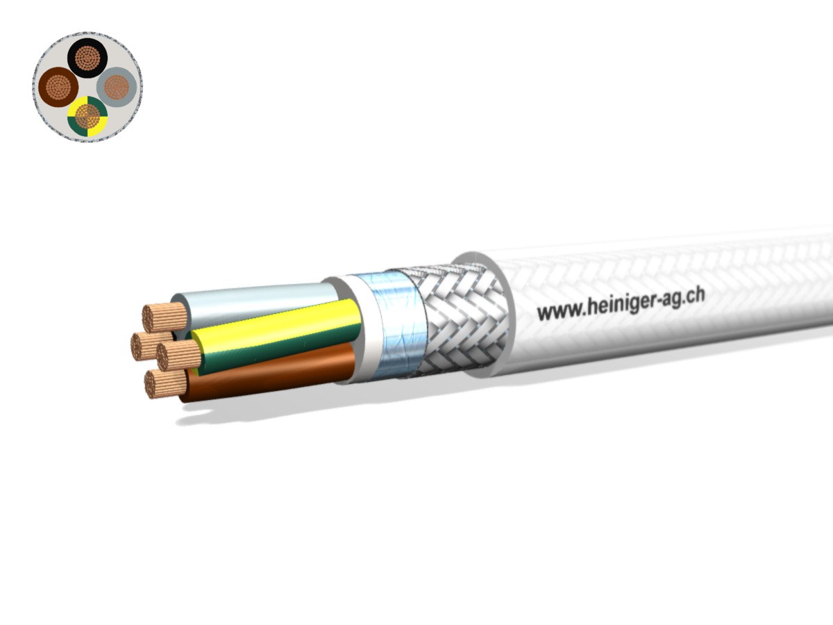Câble de moteur PVC Eca-flex 2YSLCY 4x16 - LPE transp. 70°C 0.6/1kV HD 308 S2