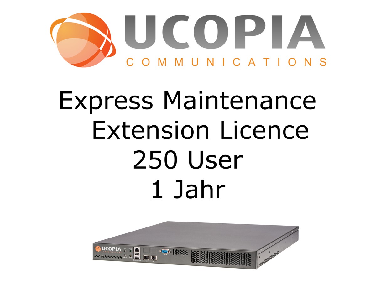 Ucopia EXP Maintenance Extension - 1 an, 250 User