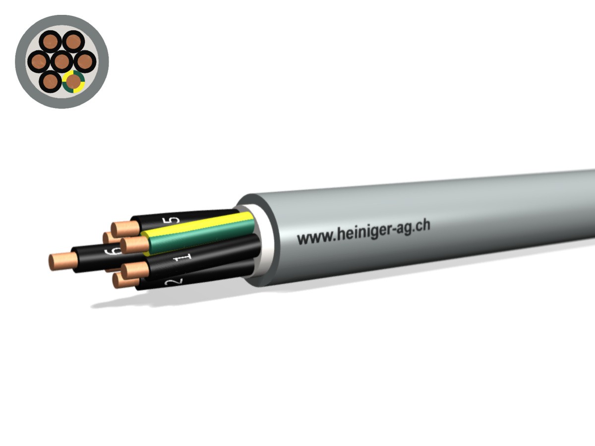 Câble TT Eca 7x6 LPE PVC gr - Câble d'installat. basse tension 0.6/1kV