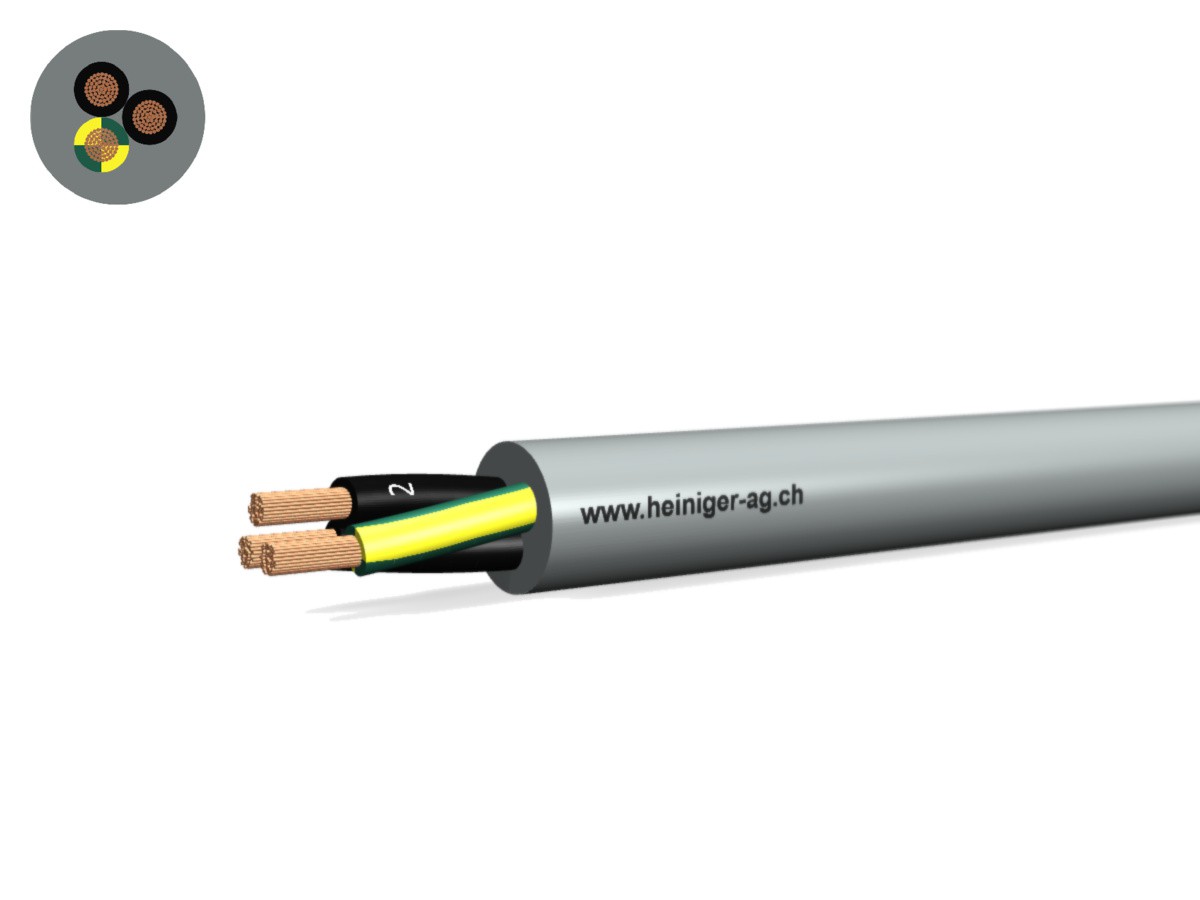 Câble commande Cca-flex 3x1.50 JZ gr - LiHH san-hal 0.6/1kV EN 50399