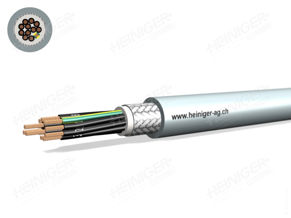 Steuerkabel halogenfrei C 12x1.00 JZ gr - PUR C abg. UV-beständig -40°C 300/500V