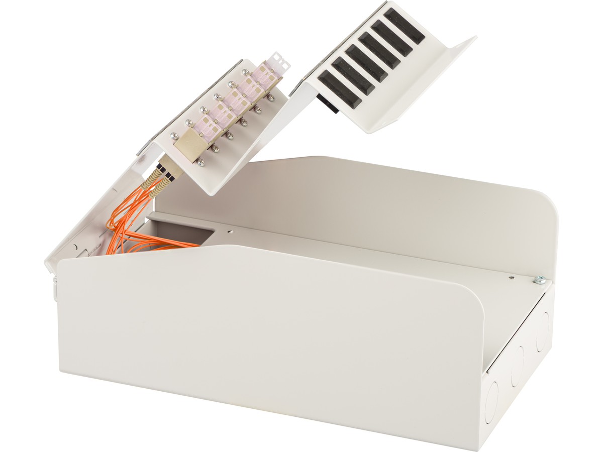 AP KEV mini H-Line 2xLCd 50/125 - spleissfertig RAL7035, 221x120x87mm