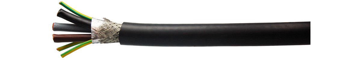Câble de moteur PUR C EMV 3x150+3x25 - LPE noir 2YSLC11Y-J 0.6/1kV san-hal