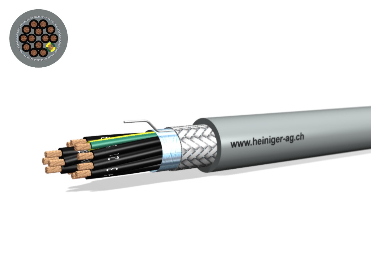 Câble commande Cca-flex C 14x2.50 JZ gr - LiH(St)CH san-hal 0.6/1kV EN 50399